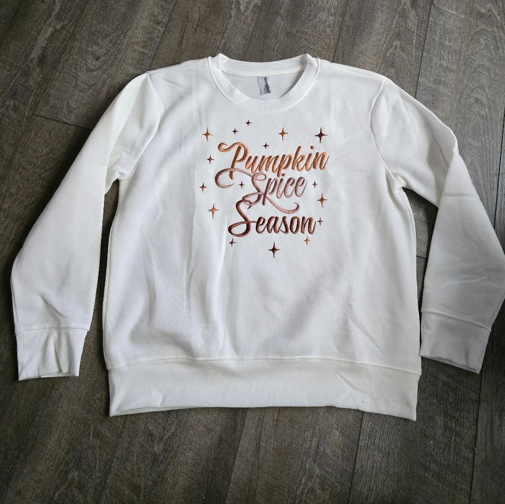 Pumpkin Spice Season White Sweater - Picture 1 of 3